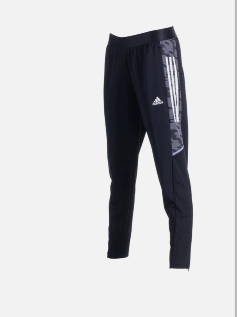adidas Navy Blue Track Pants with Gray Camo Side Panels